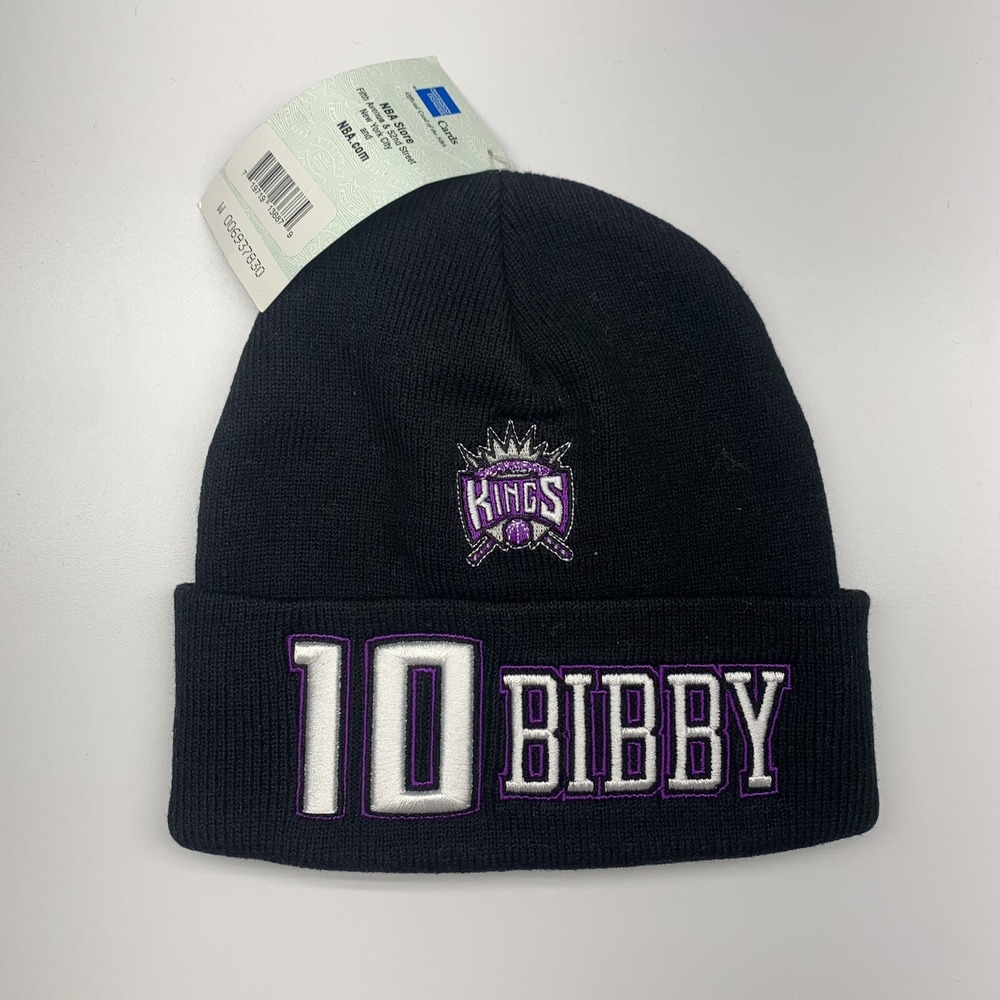 Sacramento Kings Beanie Logo 10 Bibby Embroidered NBA Knit Hat Black OSFA